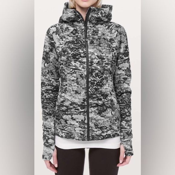 lululemon athletica Jackets & Blazers - NWOT Lululemon Scuba Hoodie *Light Cotton Fleece Masked Lace Starlight Black